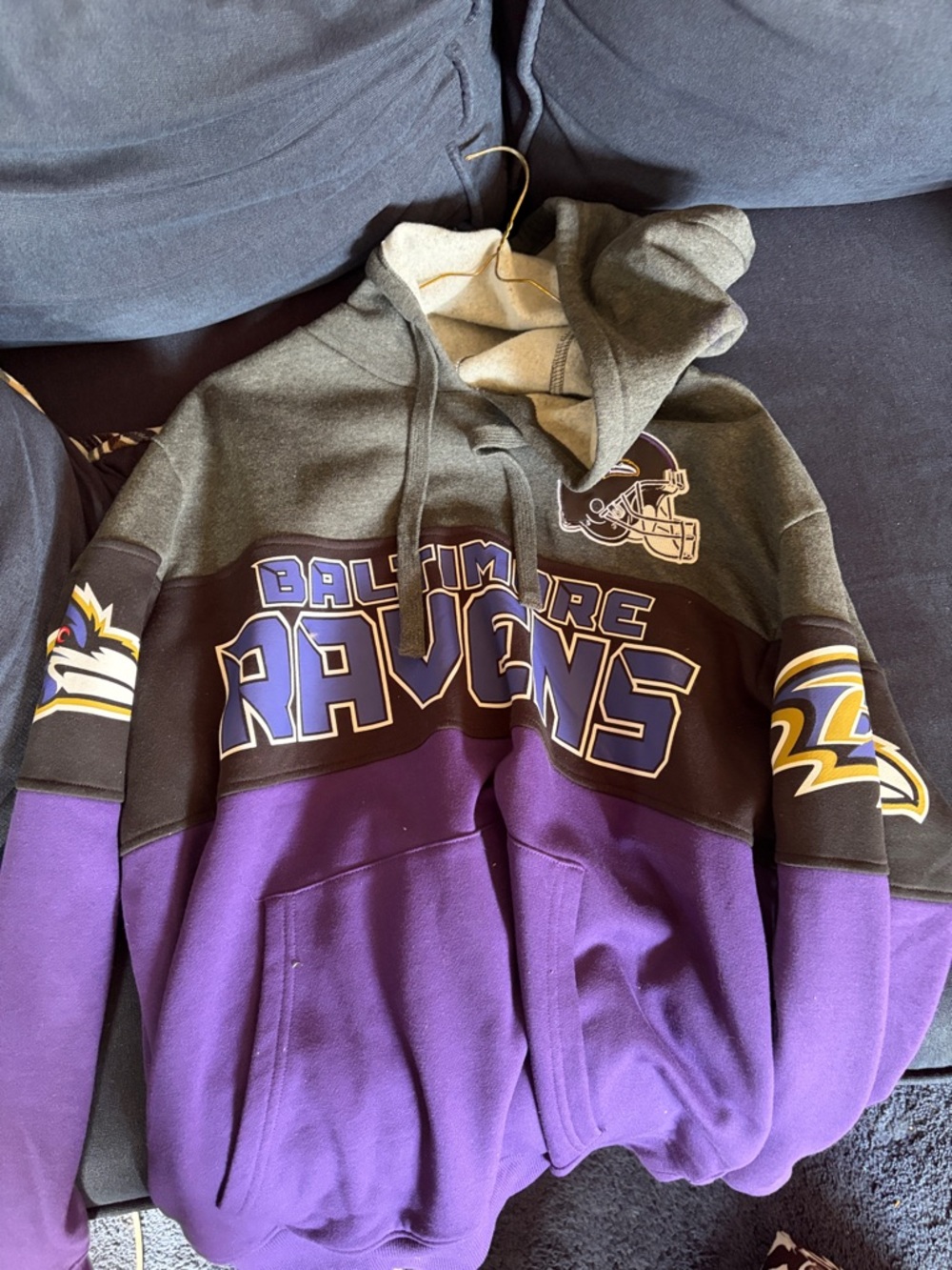 Baltimore Ravens Pullover Hoodie - Purple & Gray